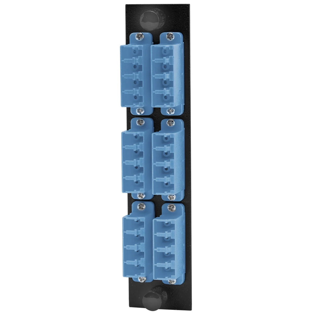 Fiber Panel Adapter, 24-Fiber, 6 LC Quad, Zircon, Blue