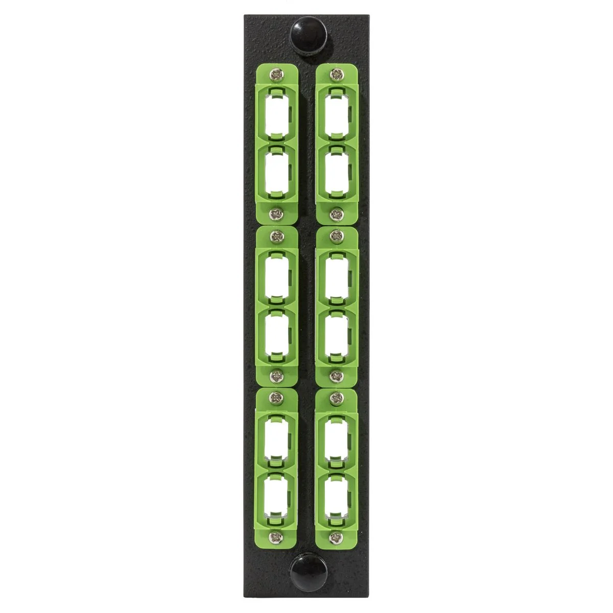 Fiber Panel Adapter, 12 Port, 6 MTP Duplex, Green