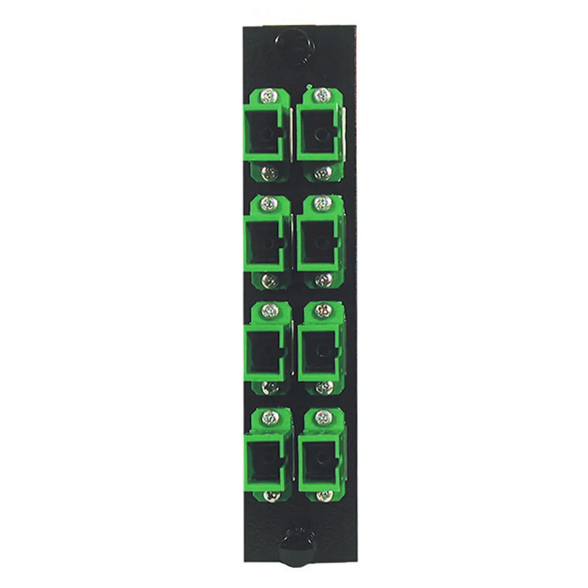 Fiber Adapter, SC/APC Simplex, 8 Port, Loaded