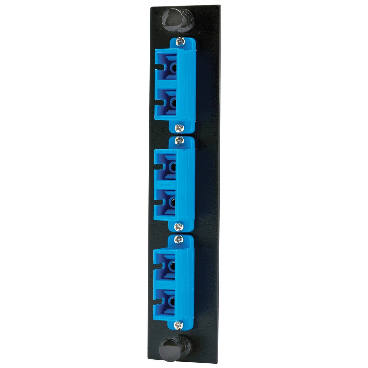 Fiber Adapter Panel, 6 SC Duplex, Zircon Sleeves, Blue