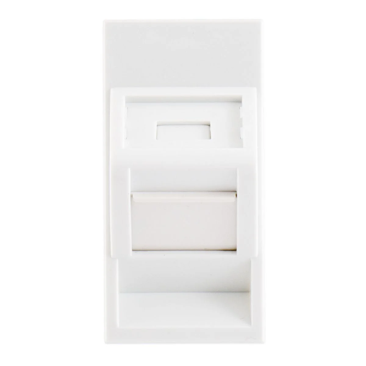 Module, UK Angled Shuttered, 50 mm x 25 mm, White