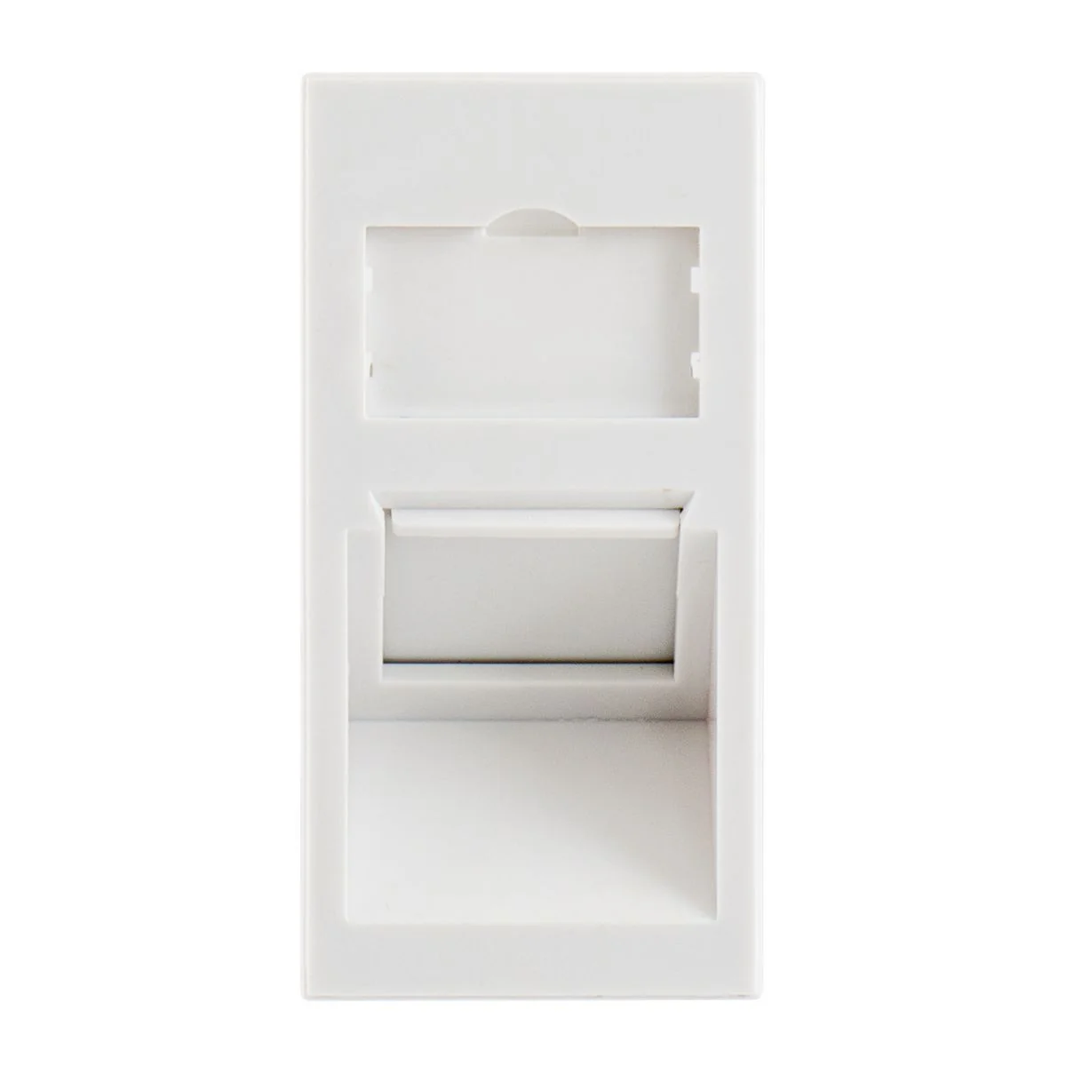Module, UK Angled, 50 mm x 25 mm, White
