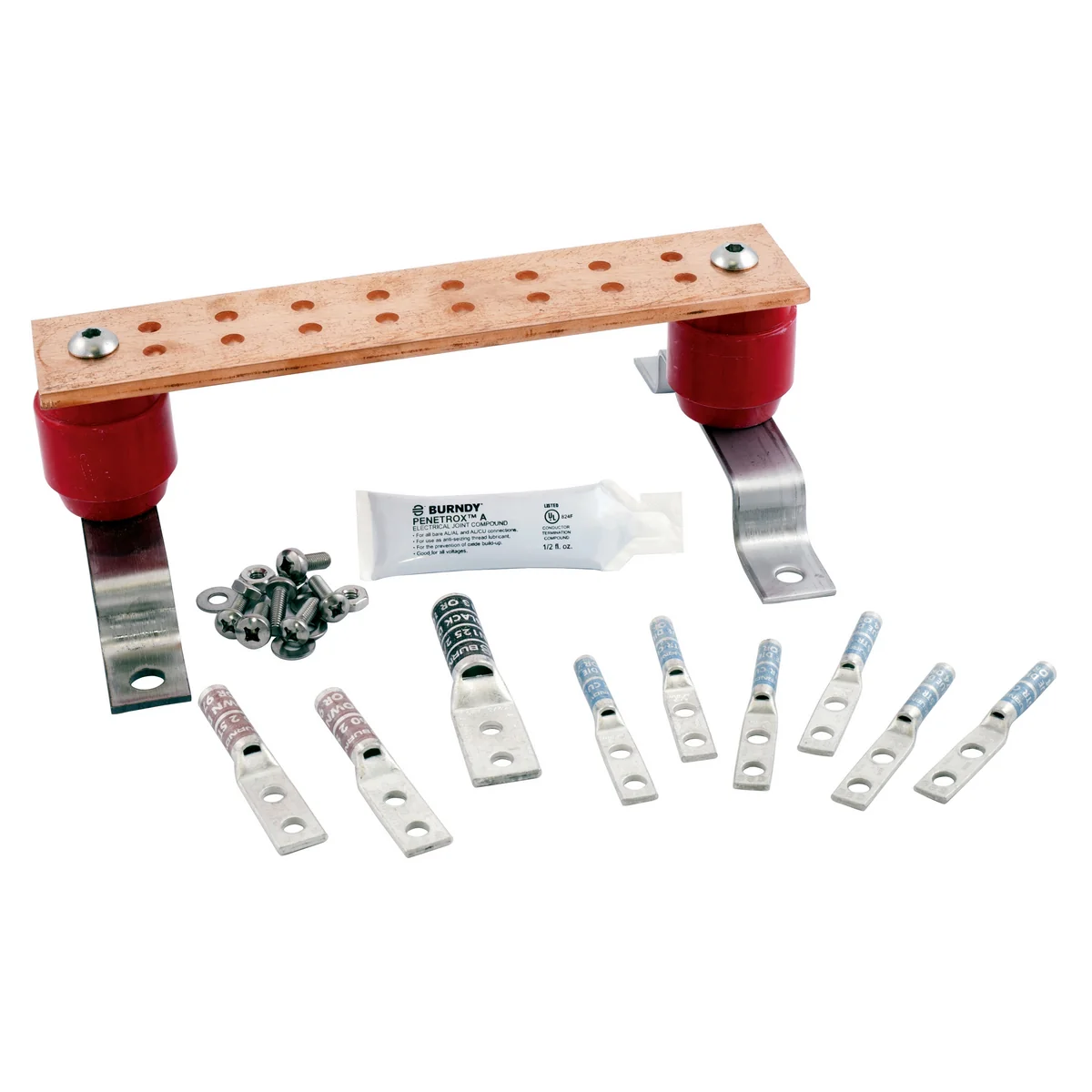 Grounding Bus Bar Kit, 9 Lugs, 6 AWG