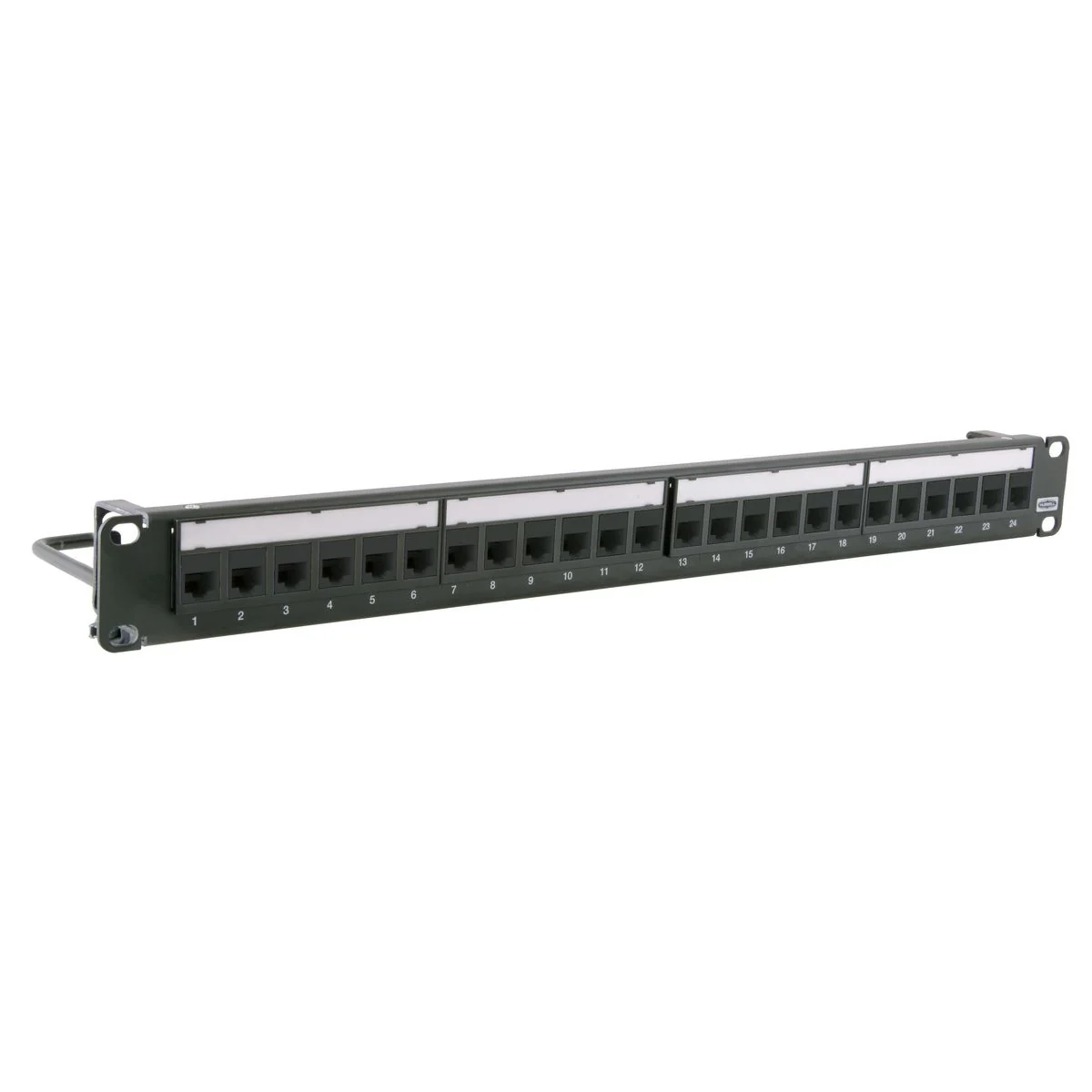 Patch Panel, Cat 6A, 24-Port, RJ45, 19 Inch Rack Mount