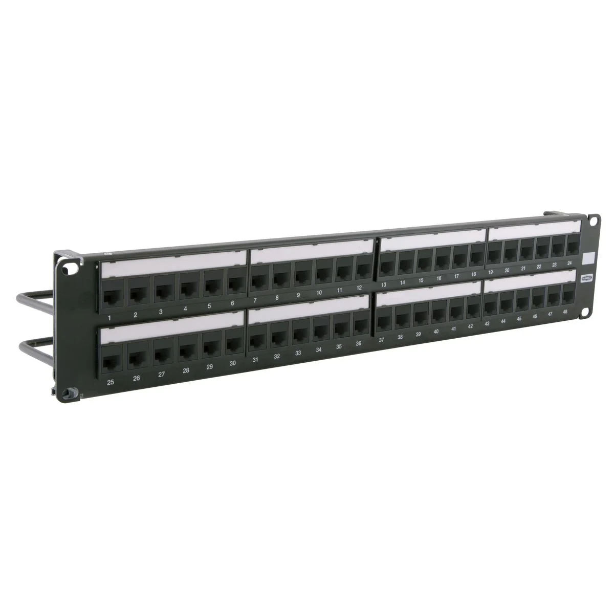 Patch Panel, Cat 6A, 48-Port, RJ45, 19 Inch Rack Mount