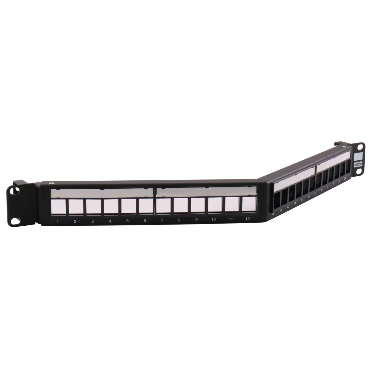Patch Panel, 24-Port, Unloaded, Angled