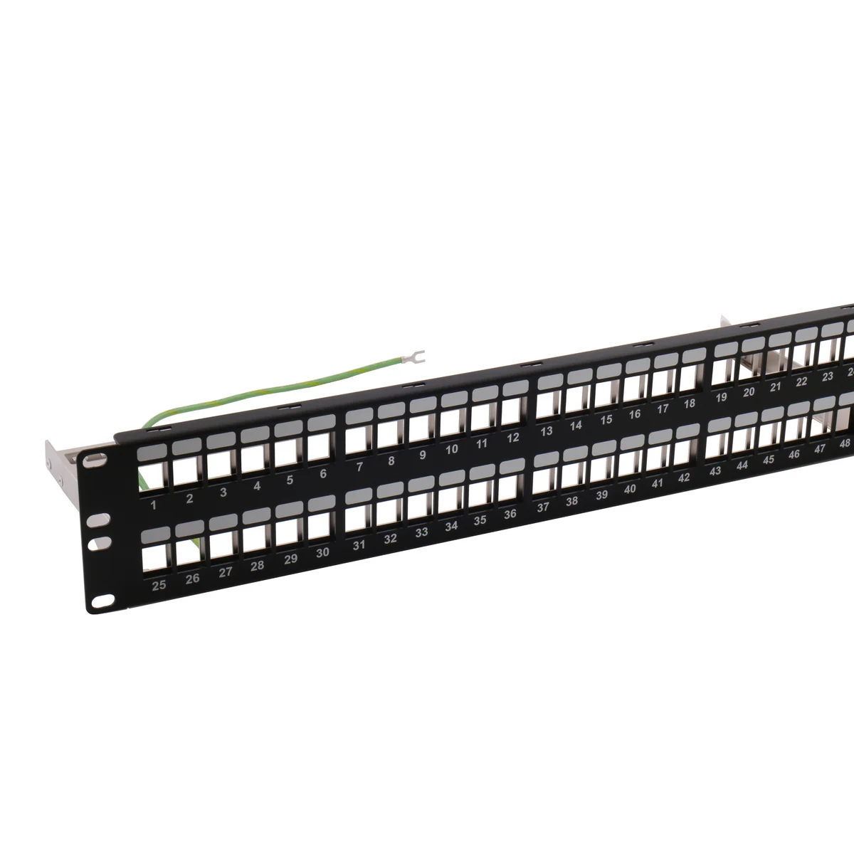 Patch Panel, 48-Port, Unloaded, Shielded