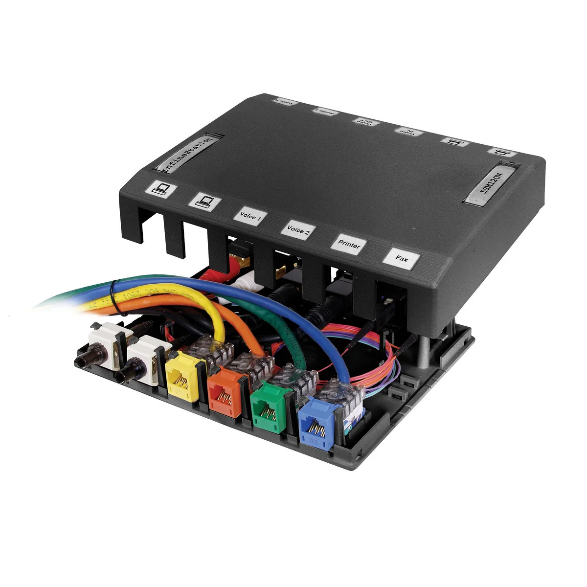 Surface Mount Box, 12-Port, Black