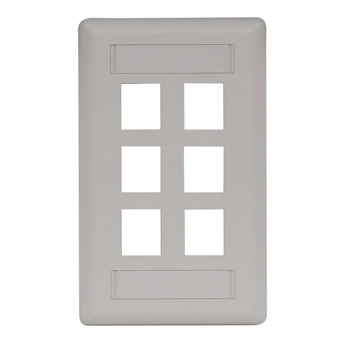 HUBBELL PREMISE WIRING IFP16OW Wall Plate 6 Port | AE4MTP 5LV26