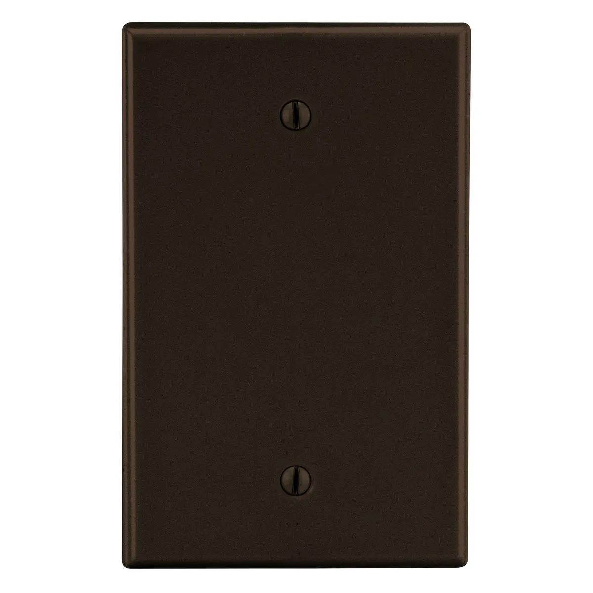 Wallplate, 1-Gang, Box Mount Blank, Brown
