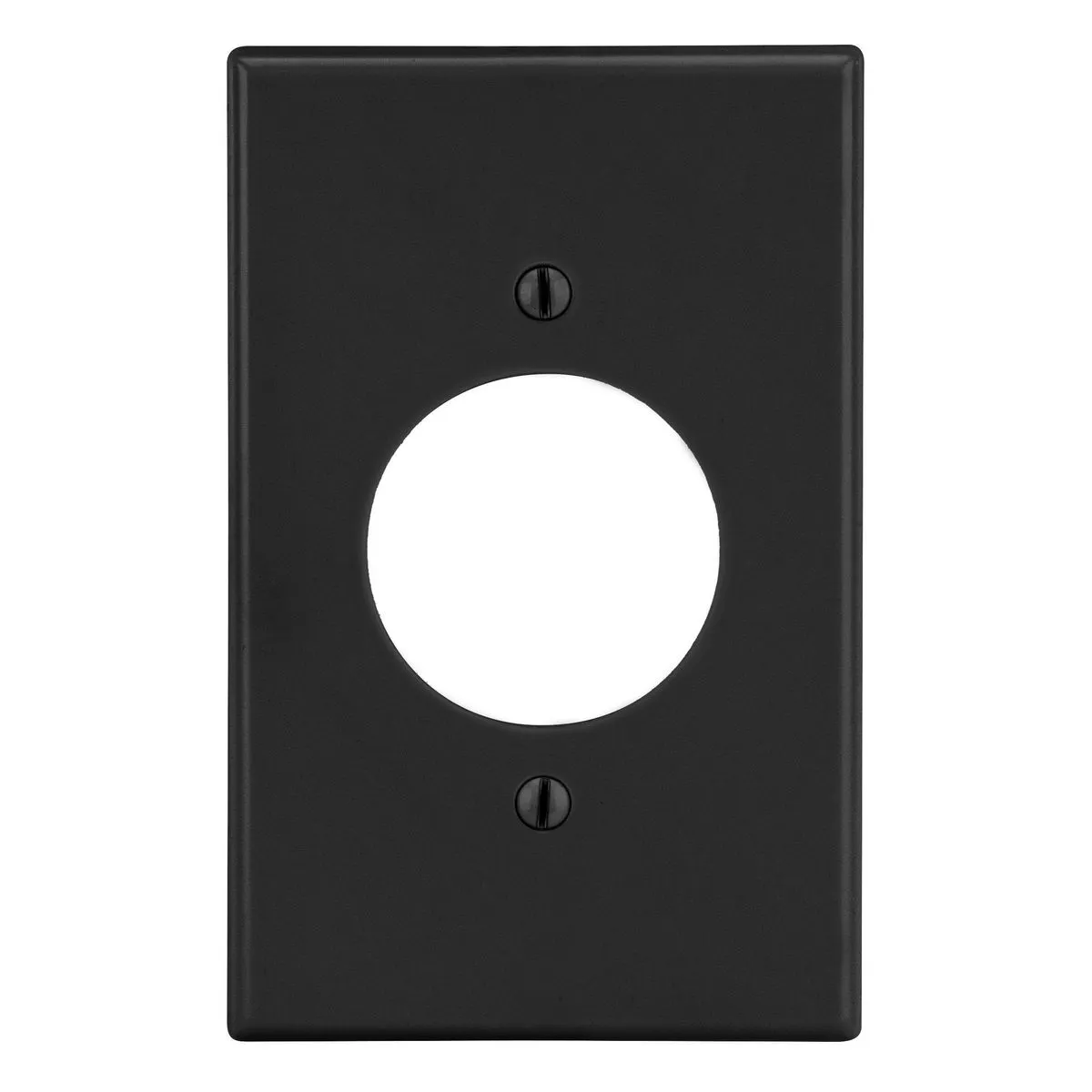 Wallplate, 1-Gang, 1.60 Inch Opening, Black