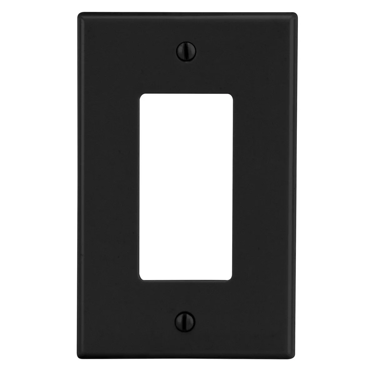 Wallplate, Mid-Size 1-Gang, 1 Decorator, Black