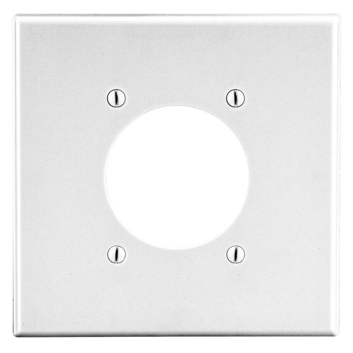 Wallplate, 2-Gang, 2.15 Inch Opening, White