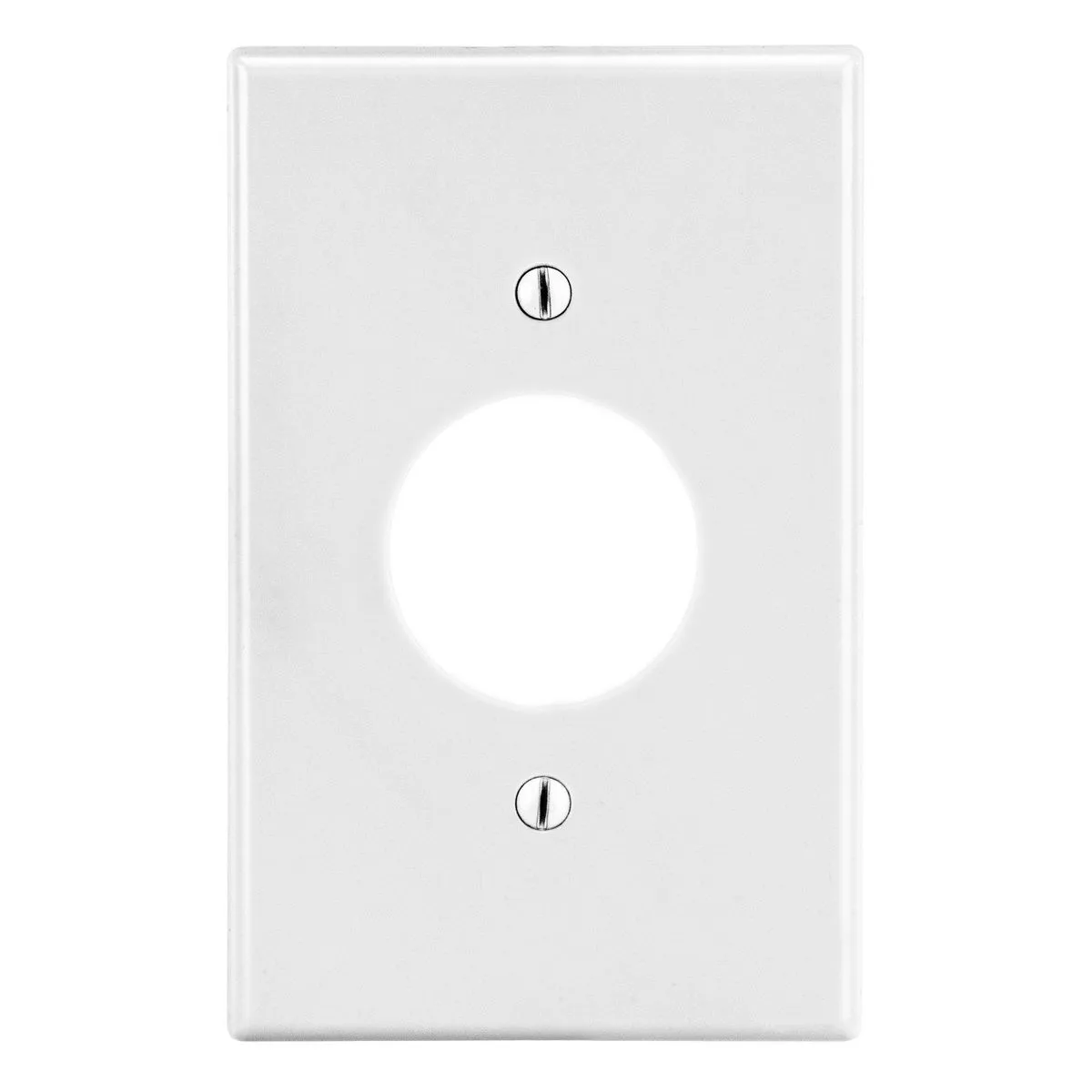 Wallplate, Mid-Size 1-Gang, 1.40 Inch Opening, White