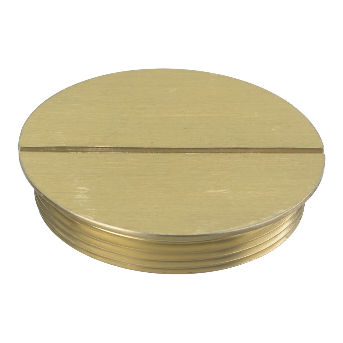 Replacement Plug, 2 Threaded, Brushed Brass, Aluminum