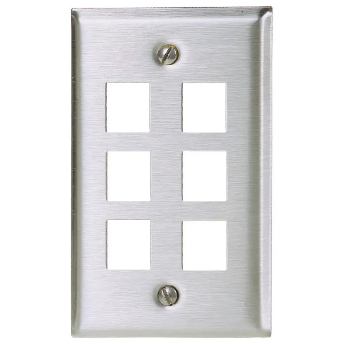 HUBBELL PREMISE WIRING SSF16 Plate 6 Ports Gray Wall | AF7TJT 22LW30