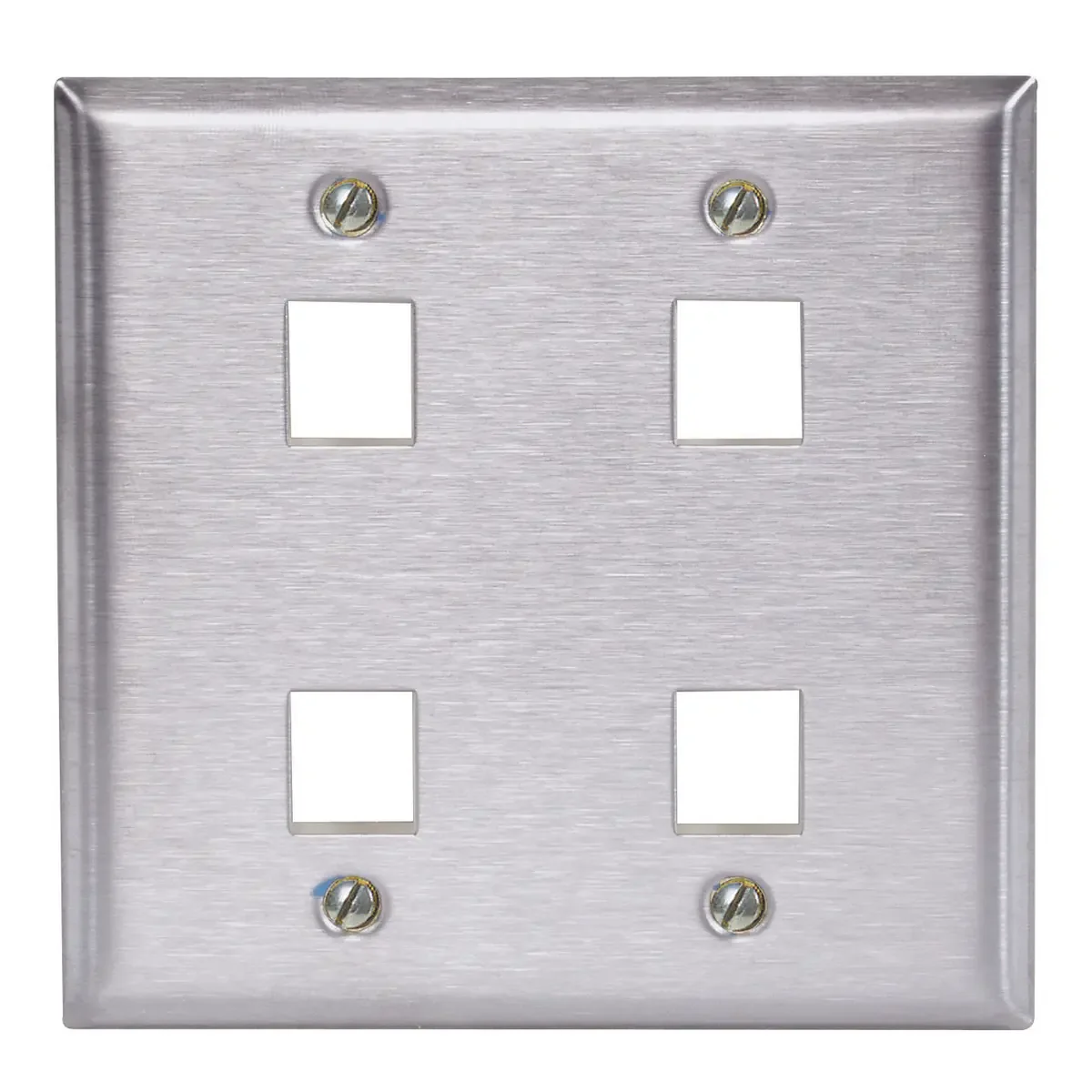 HUBBELL PREMISE WIRING SSF204 Plate 4 Ports Gray Wall | AF7TJU 22LW31