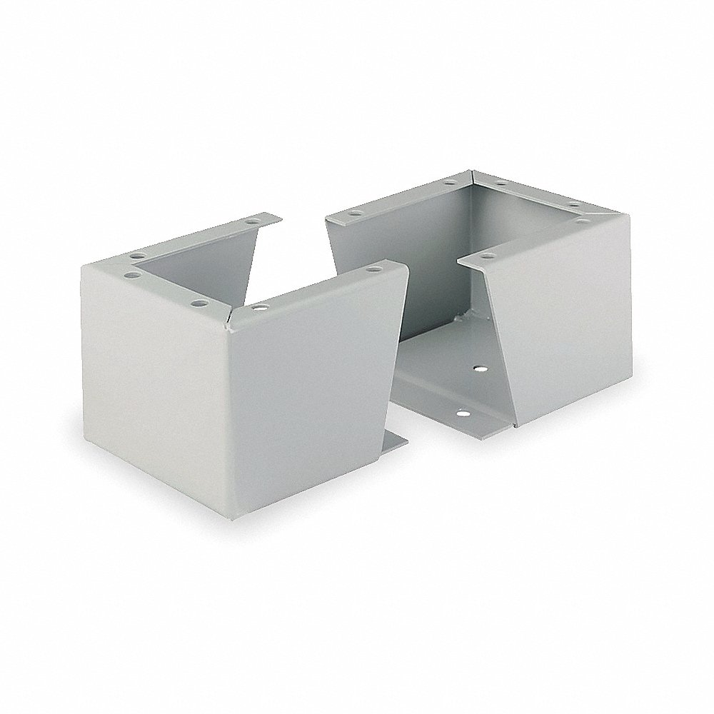 WIEGMANN FK1208 Enclosure Floor Stand, Carbon Steel, Ansi 61 Gray Polyester Powder, 10 Gauge, 12 Inch Ht | CV3PDJ 2VE18