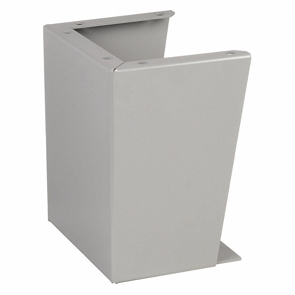 WIEGMANN FK1210 Enclosure Floor Stand, Carbon Steel, Ansi 61 Gray Polyester Powder, 10 Gauge, 12 Inch Ht | CV3PDG 2VE19