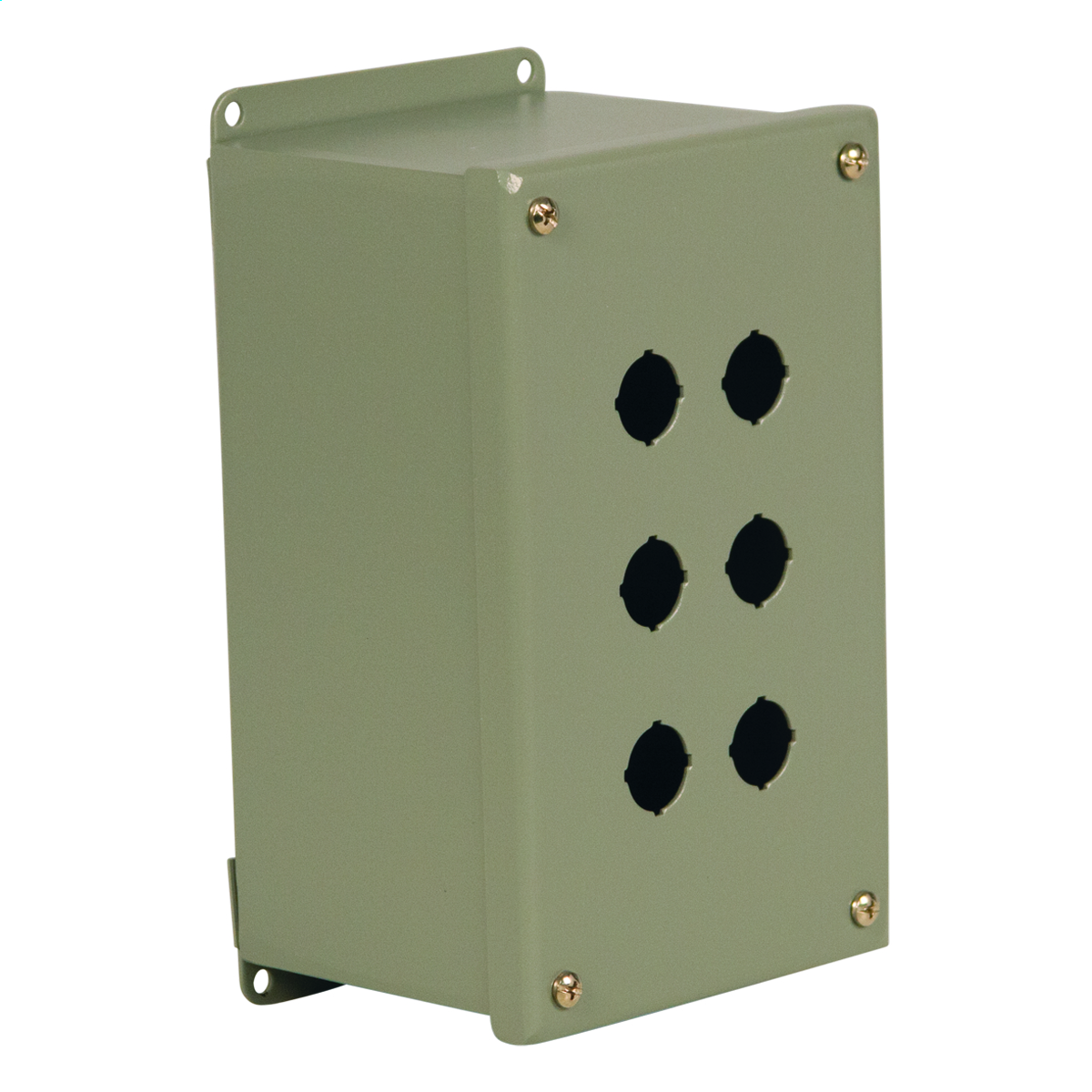 Pushbutton Enclosure, 25 Holes, 22mm, 13 x 10 x 5 Inch Size, Wall Mount, Carbon Steel