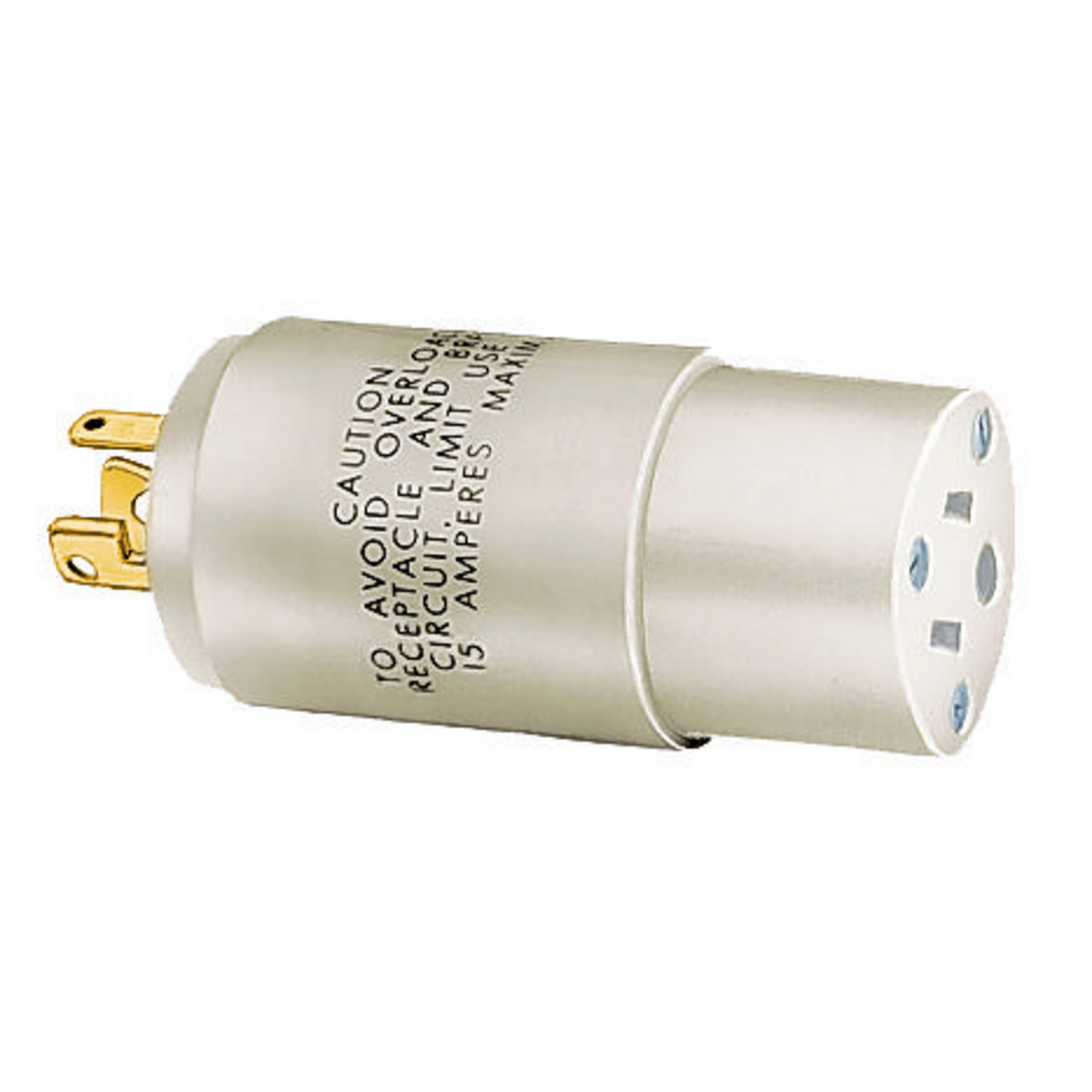 Adapter, 2 Pole, 15 A, White