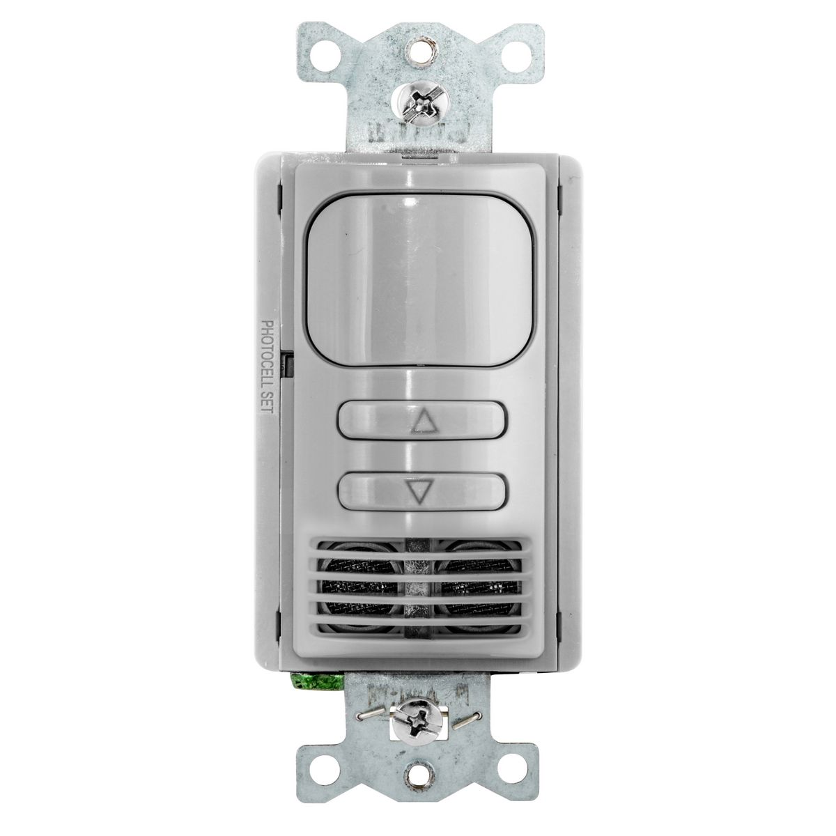 HUBBELL WIRING DEVICE-KELLEMS ADD2000GY1 Occupancy Sensor Switch, Selectable Auto/Manual On, 1-Relay, 120/277VAC, Gray | CE6RMB