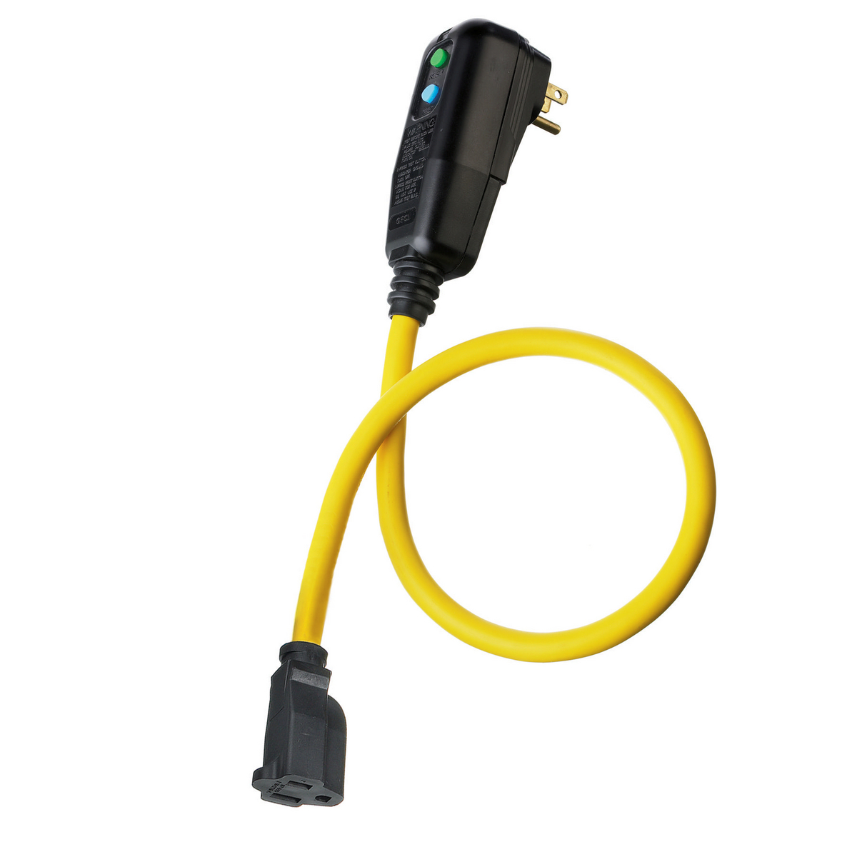 HUBBELL WIRING DEVICE-KELLEMS GFP2CA Gfci Line Cord, Portable, Auto, 15A 120VAC, 5-15R, 2 Ft, 4-6 Ma, Yellow | BC8RDB