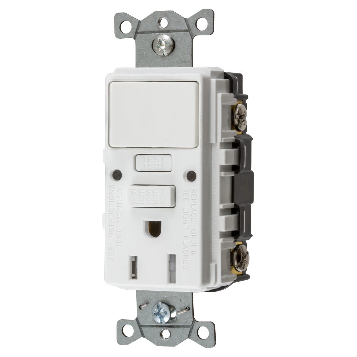 HUBBELL WIRING DEVICE-KELLEMS GFSPST15W