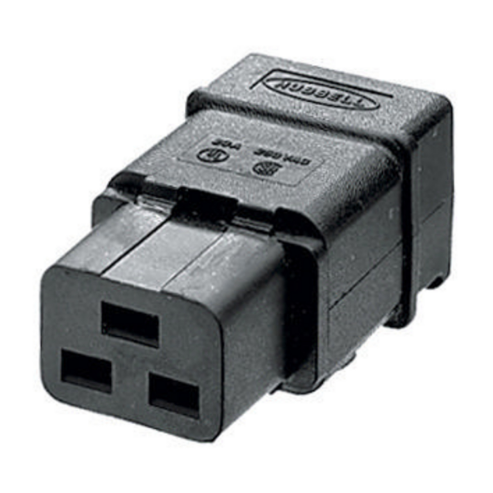 F Connector, Female Connector, 16A 250V, Pressure Screw Terminal, Black