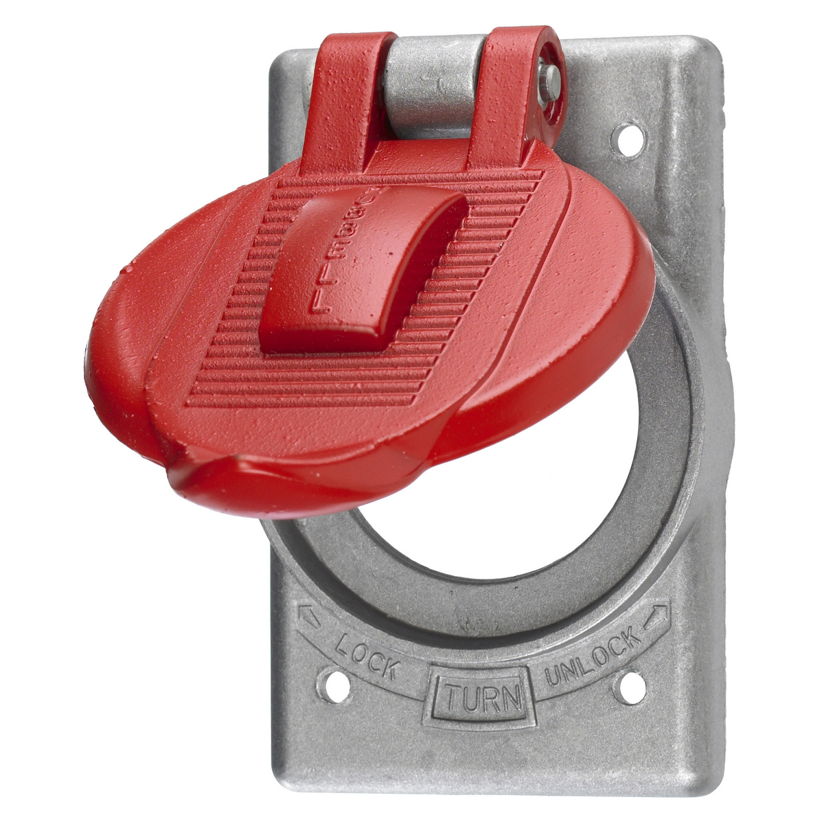 HUBBELL WIRING DEVICE-KELLEMS HBL20446 Lift Cover, 1-Gang, Aluminium | BD3QYQ