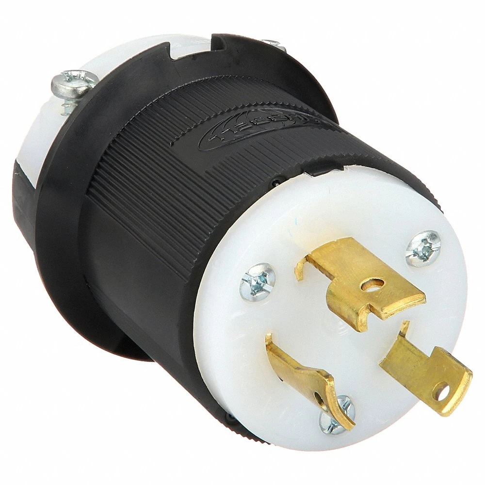 Male Plug, 30A, 250V, 2-Pole, 3-Wire Grounding