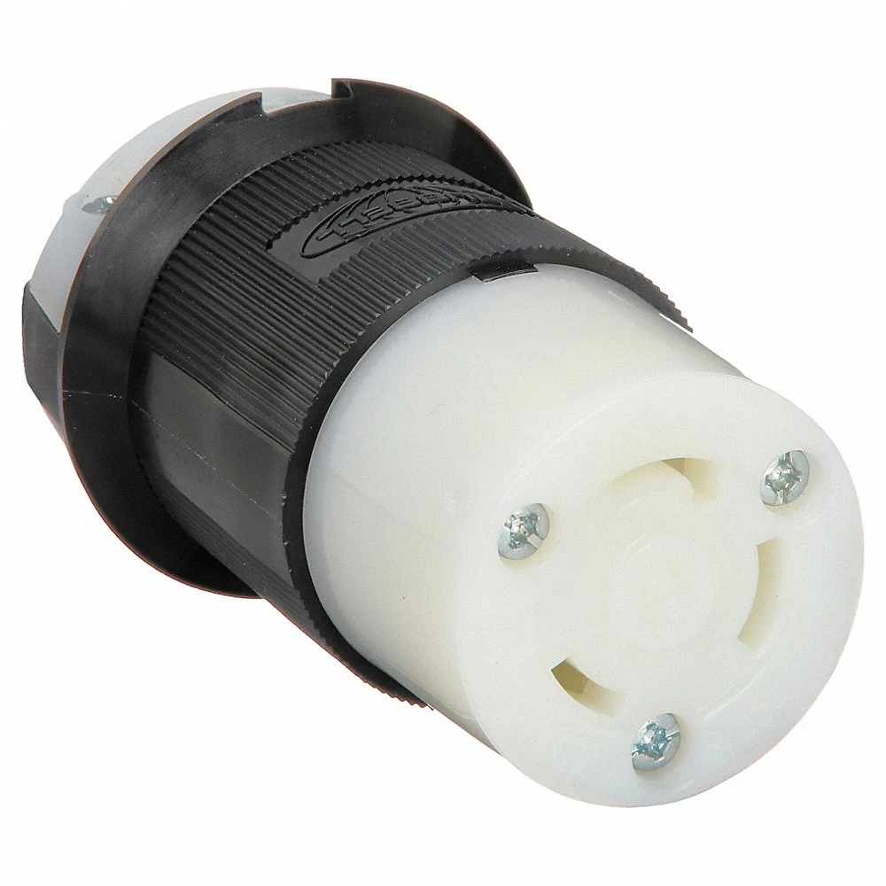 HUBBELL WIRING DEVICE-KELLEMS HBL2623 Female Connector, 30A, 250V, 2-Pole, 3-Wire Grounding | AE2YWF 5A088