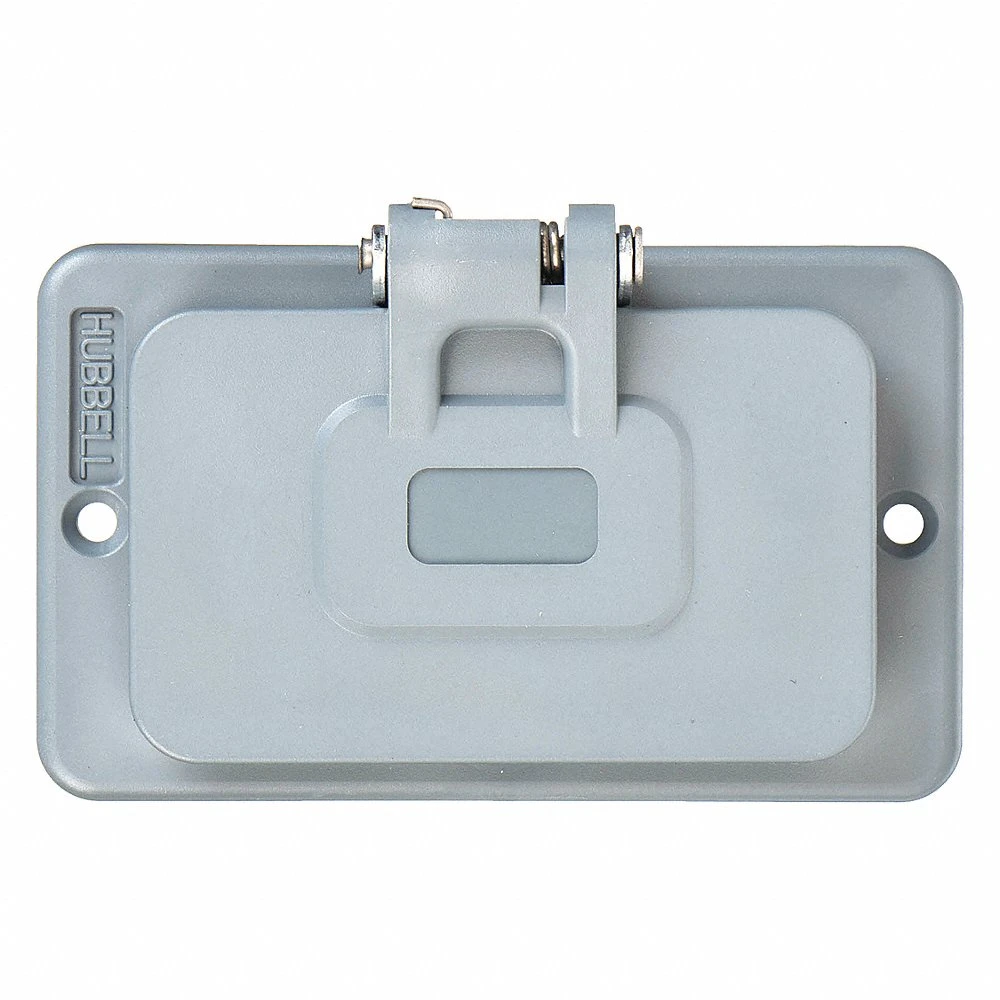 HUBBELL WIRING DEVICE-KELLEMS HBL3061 Box Cover, Gfci, With Flip Lids, Yellow | AH8ZYP 39EA05