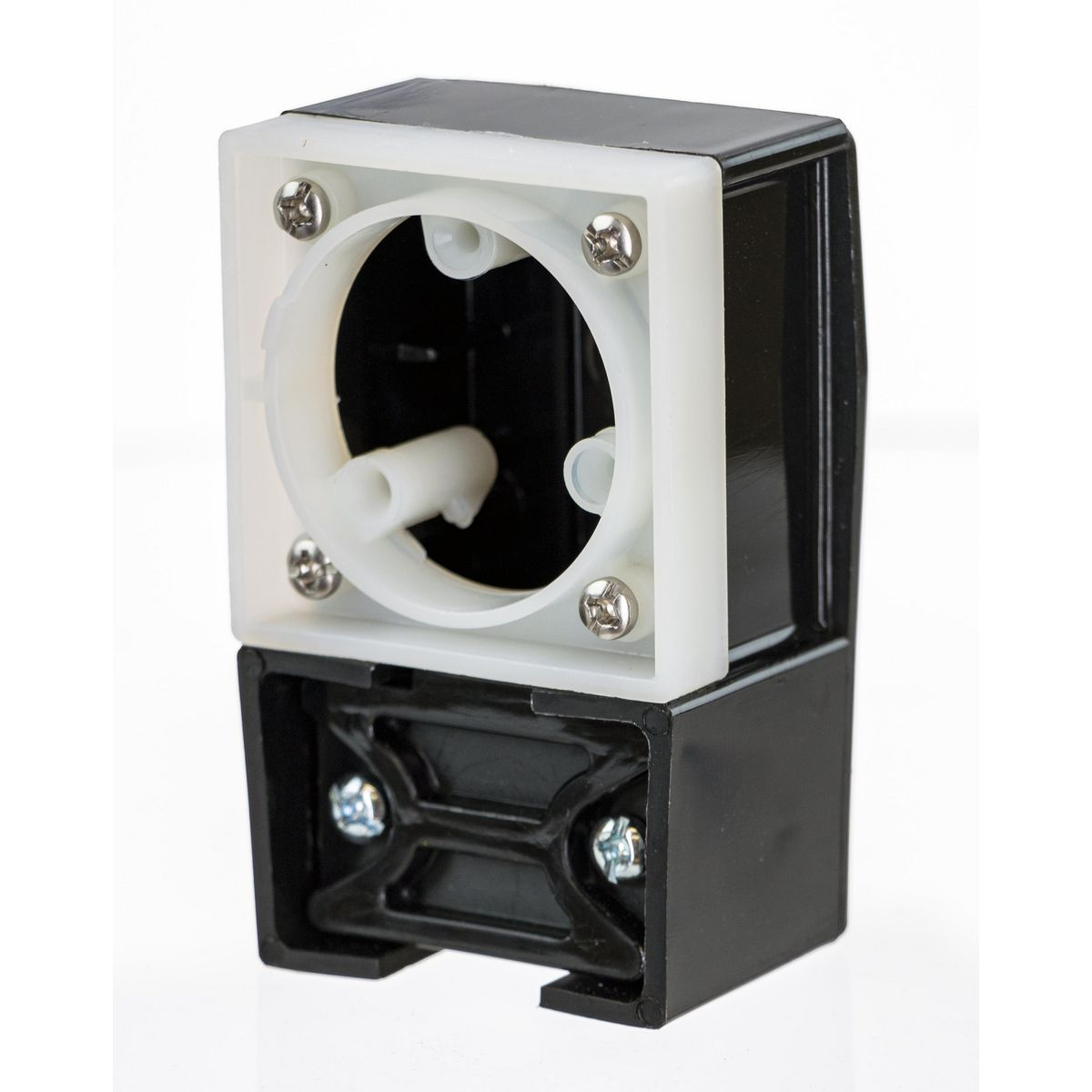 Plug And Connector Angle Adapter, Black And White