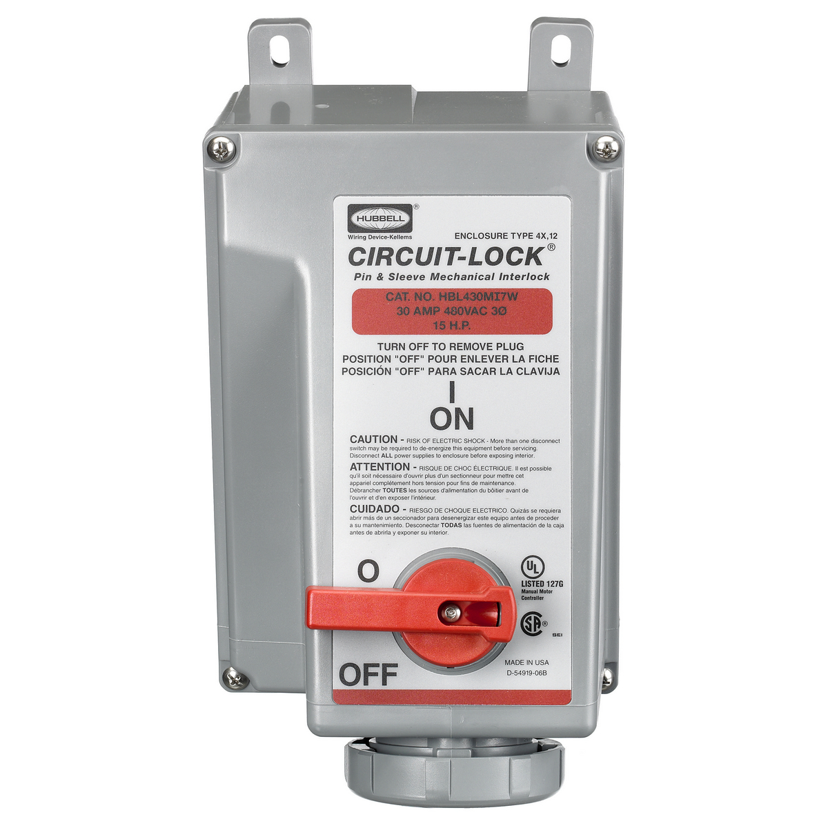 HUBBELL WIRING DEVICE-KELLEMS HBL430MI7W