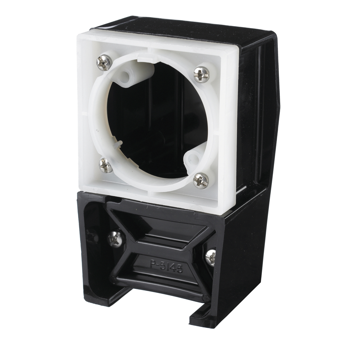 Plug And Connector Angle Adapter, Black And White