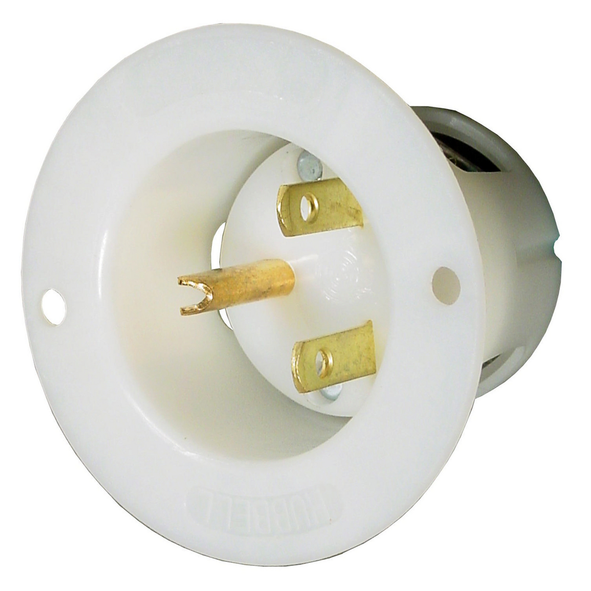 HUBBELL WIRING DEVICE-KELLEMS HBL5678C Straight Blade Receptacle, 15A 250V, 2-P 3-W Grounding, 6- 15P, White, 1 Pk | AC8QNR 3D931