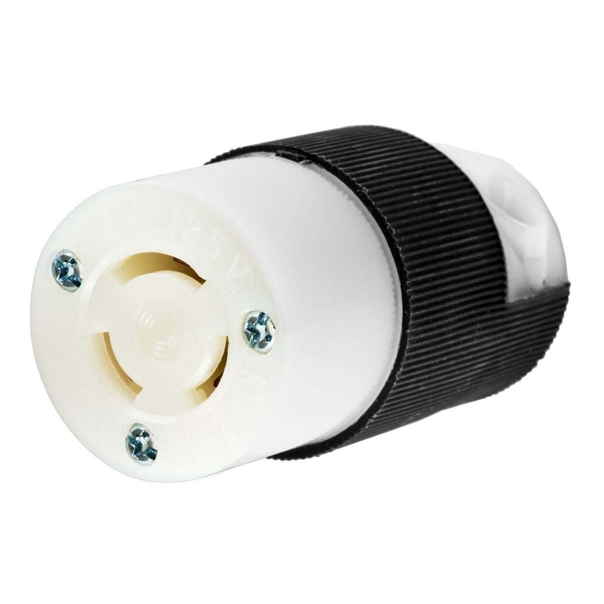 Female Connector, 10A, 250V/15A, 125V, 3-Pole, 3-Wire Non Grounding