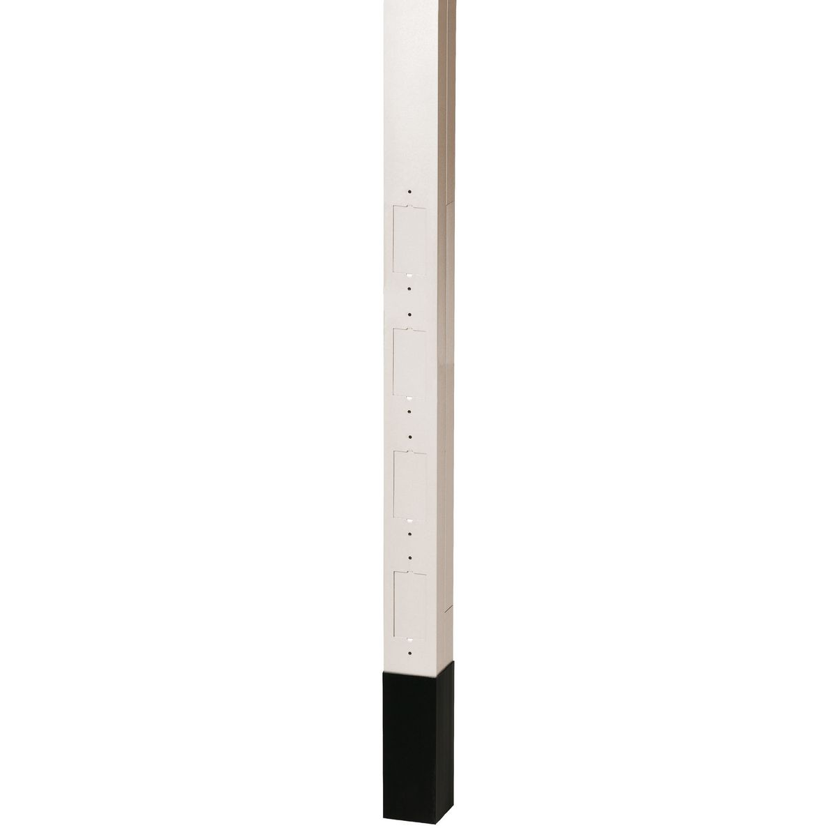 Aluminum Service Poles, 15 Feet 2 Inch Height, Blank Pole with Divider, Office White