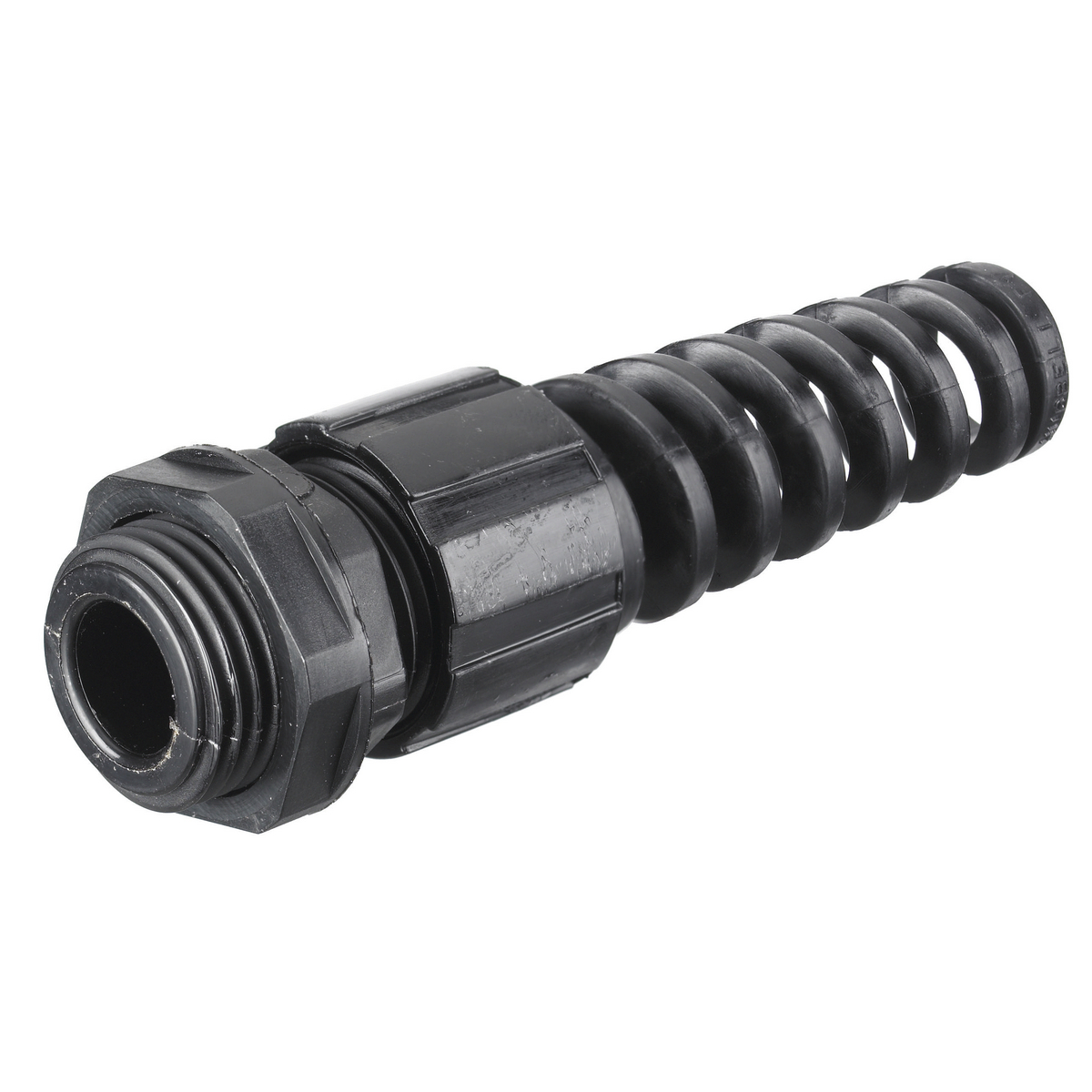 Cord Connectors, Junior with Spiral, 0.21 Inch-0.28 Inch, 3/8 Inch, Black