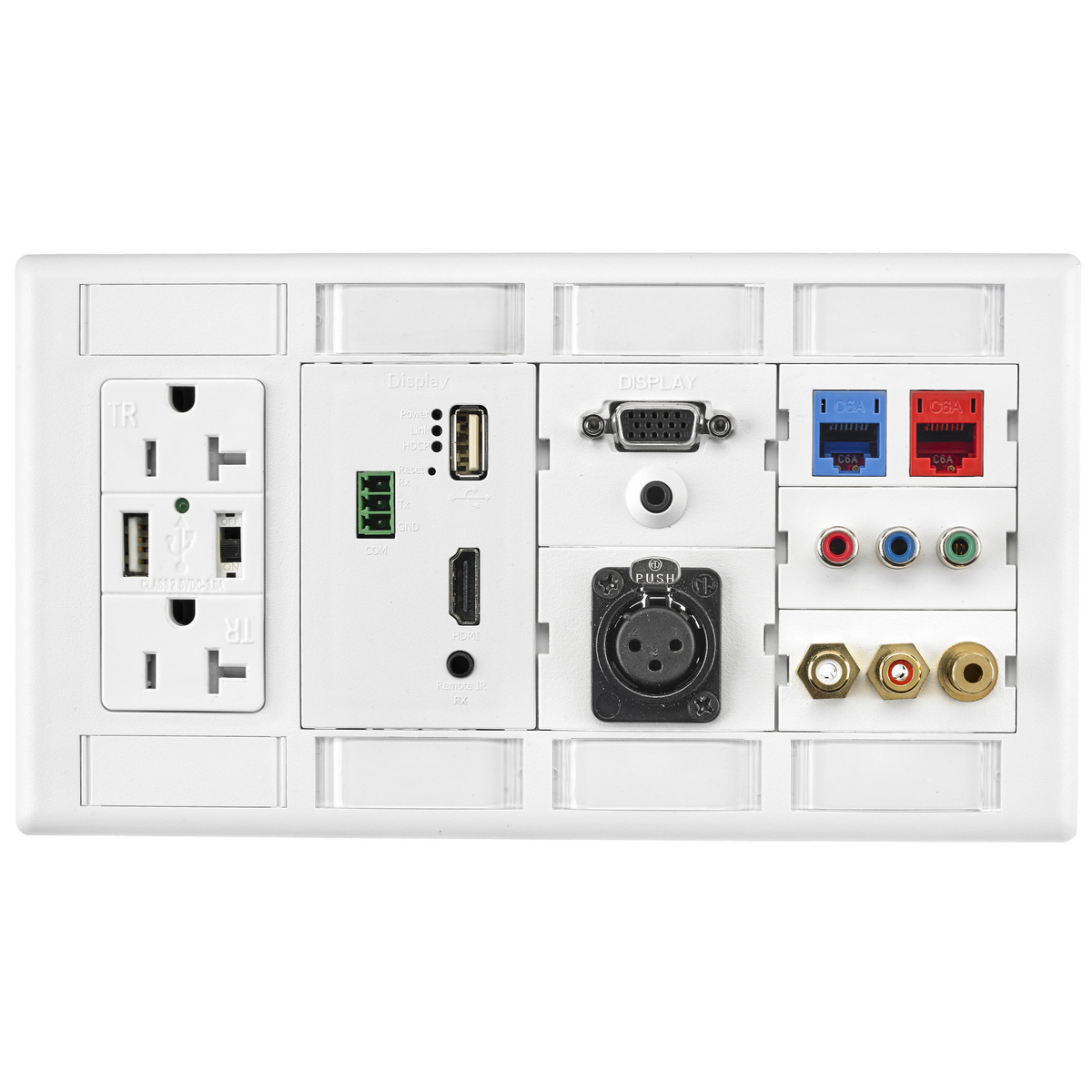 HUBBELL WIRING DEVICE-KELLEMS IMFP1D3BK Plate, One Decorator, Three Istation Frame, 4-Gang, 3-Unit, Black | BD3XDB