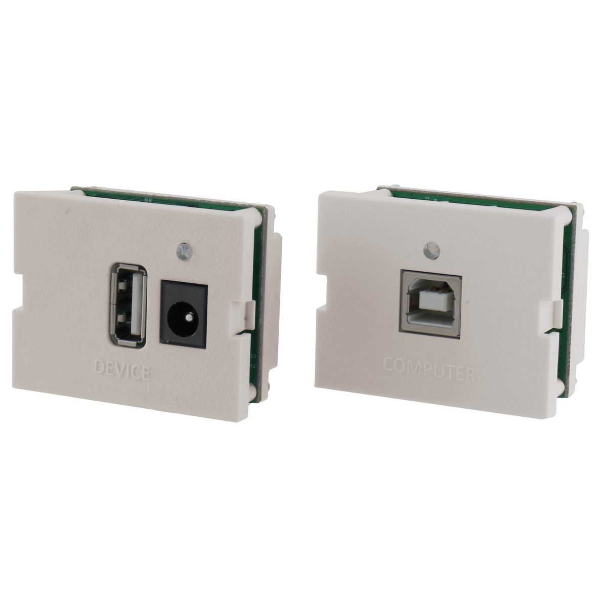 HUBBELL WIRING DEVICE-KELLEMS IMU11015OW Usb Connector, 2.0 Tr/Tx Kit, 110Terminal, 1.5-Unit, Office White | CE6NKZ