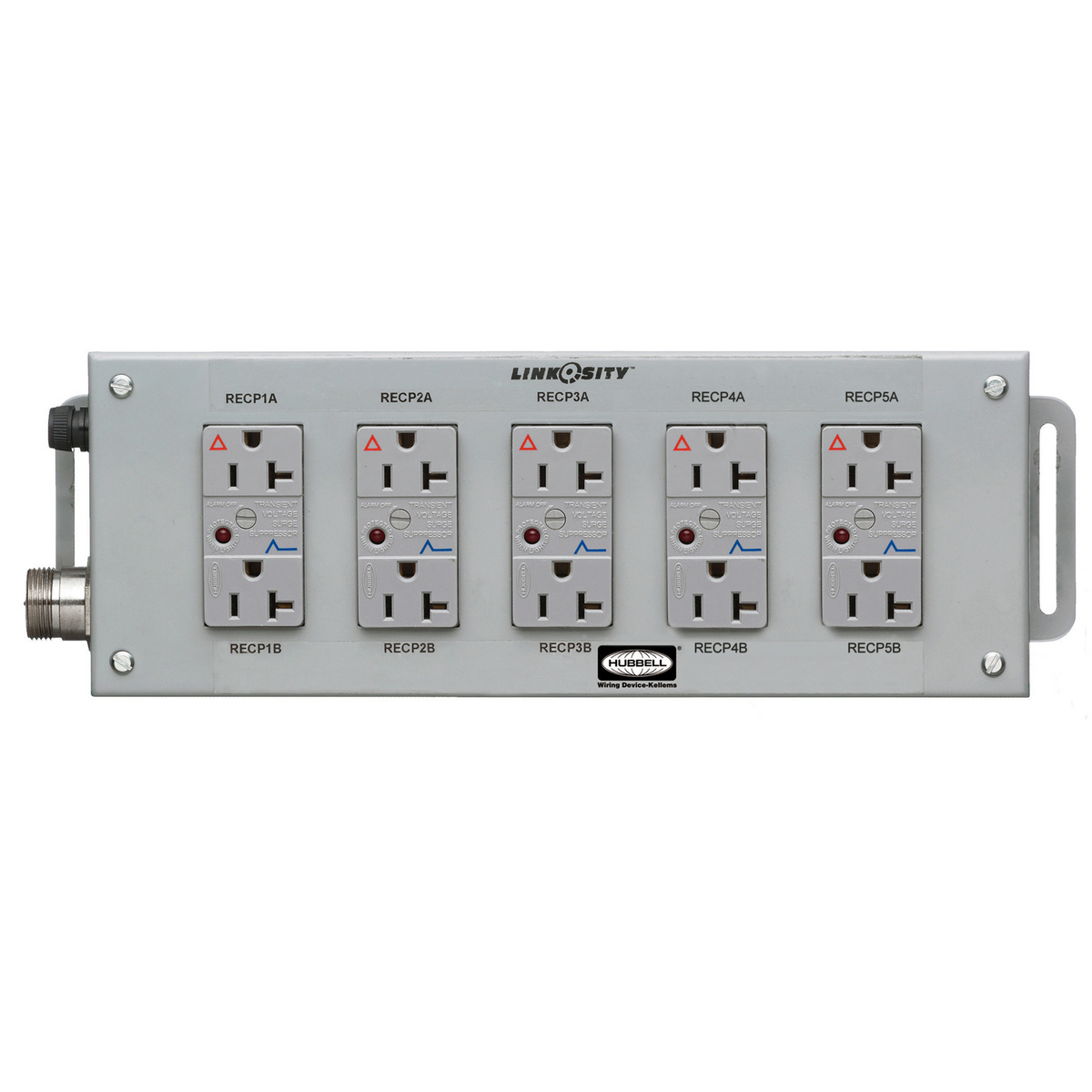 HUBBELL WIRING DEVICE-KELLEMS M005SG000 Power Distribution Assembly, 5 Gang, 20 A, 125 V | CE6WZM