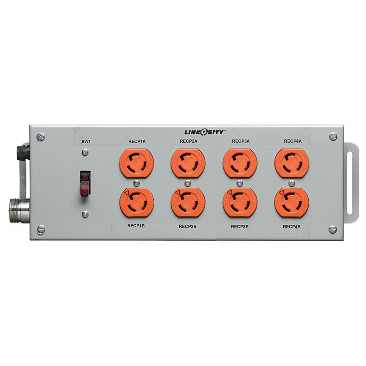 HUBBELL WIRING DEVICE-KELLEMS MSM4SG00P Power Distribution Assembly, 4 Gang, 20 A, 125 V | CE6XAV