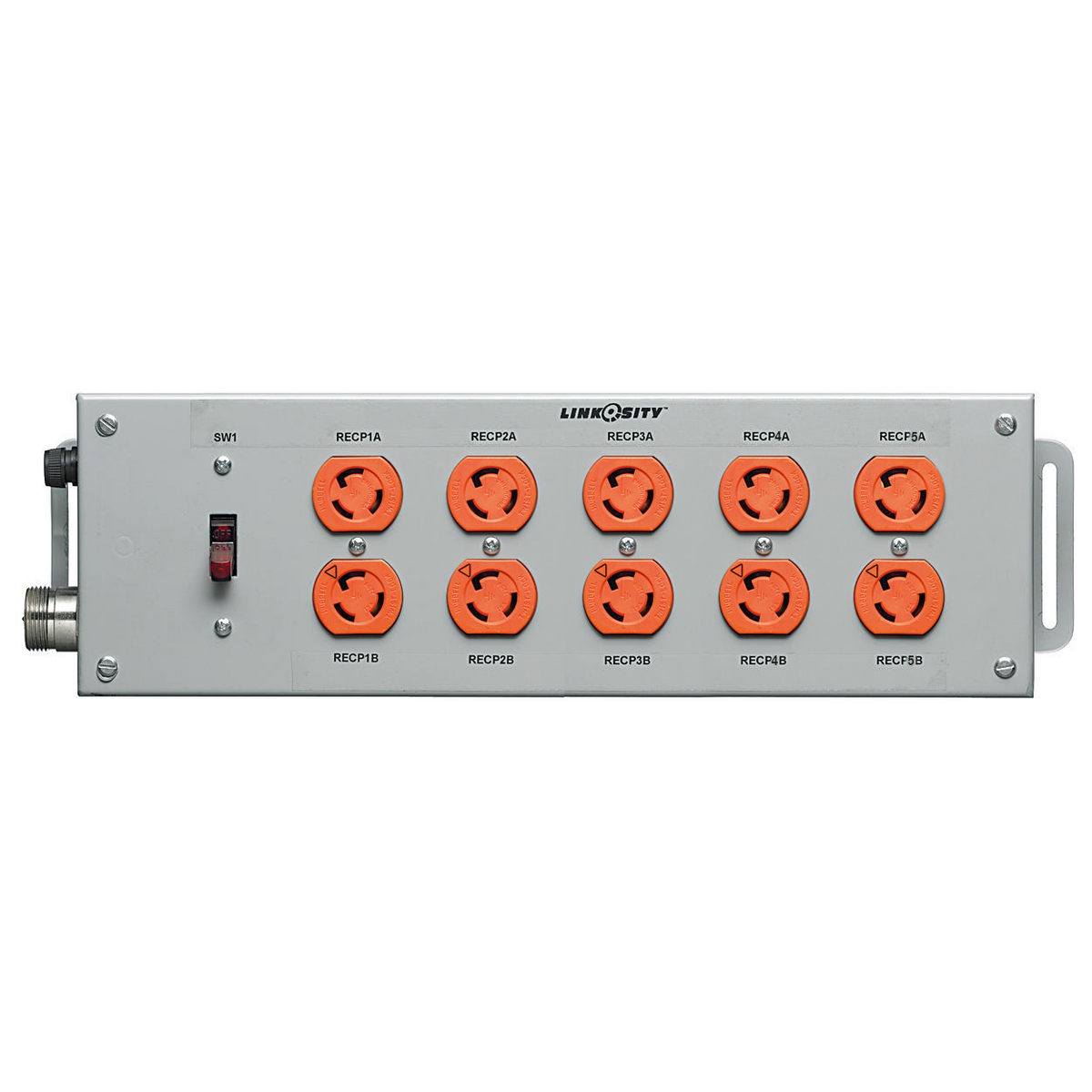 HUBBELL WIRING DEVICE-KELLEMS MSL5SGGF0 Switched Power Distribution Assembly, With Ground Fault, 5 Gang, 20 A, 125 V | CE6XAL