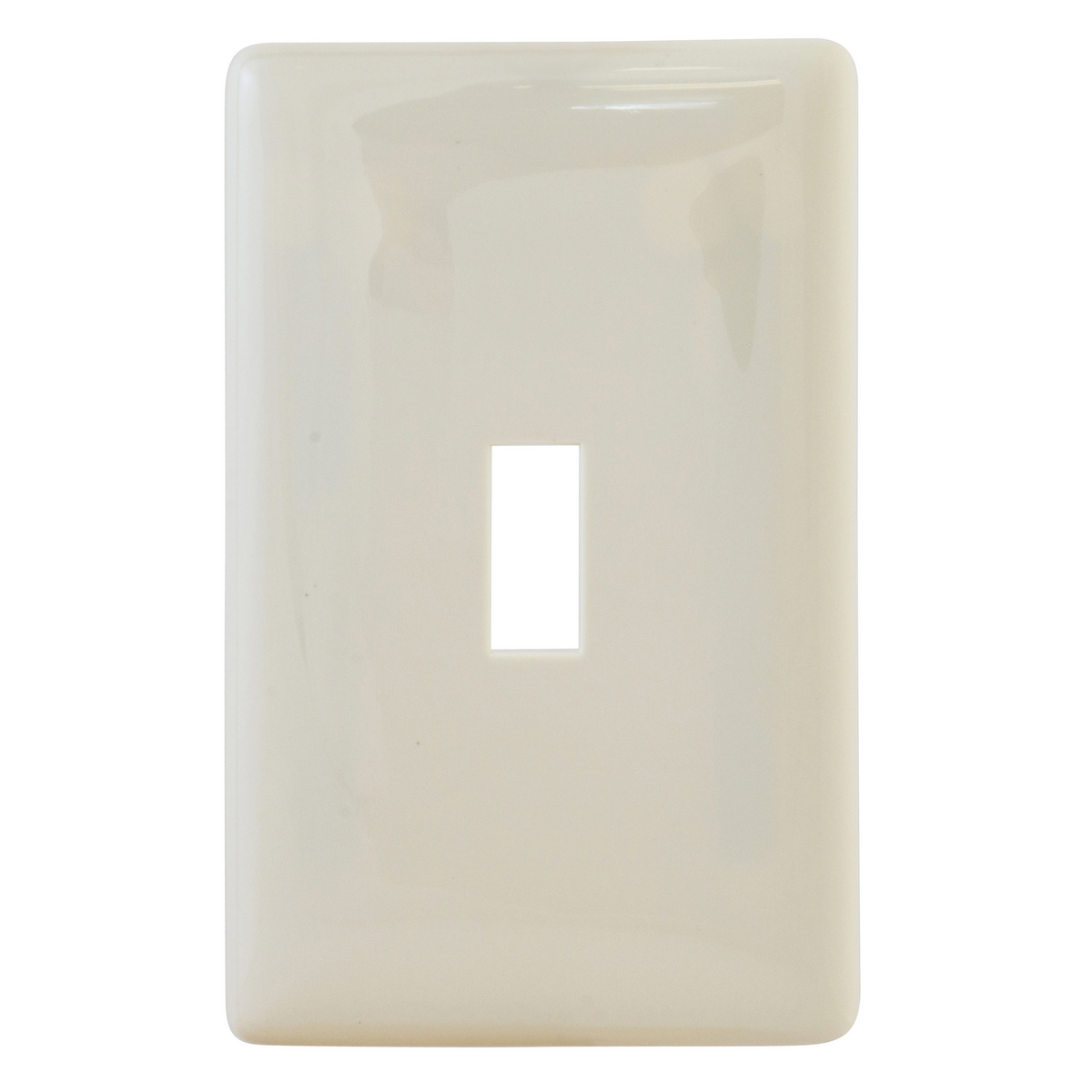 HUBBELL WIRING DEVICE-KELLEMS NPS1LA Wallplate, Thermoplastic, 1-Gang, Snap-On, 1 Toggle Opening, Light Almond | BD4DHB