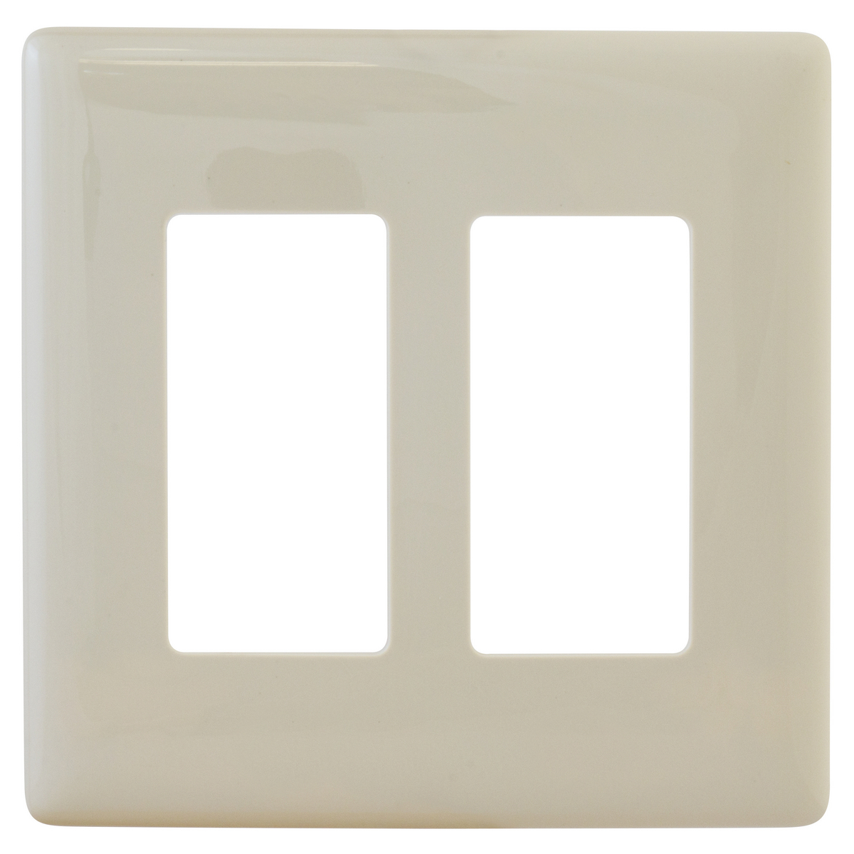 HUBBELL WIRING DEVICE-KELLEMS NPS262LA Wallplate, 2-Gang, Decorator Opening, Snap-On, Light Almond | BD4ACT