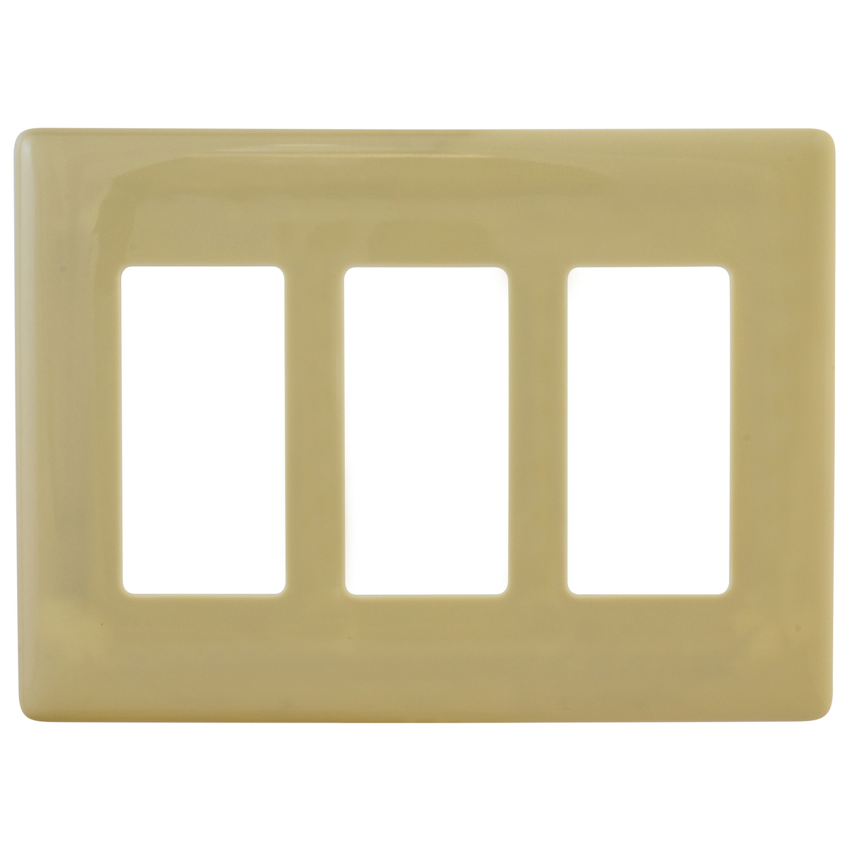 HUBBELL WIRING DEVICE-KELLEMS NPS263I Wallplate, 3-Gang, Decorator Opening, Snap-On, Ivory | BD4CGD
