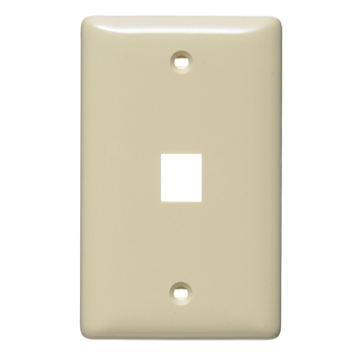 HUBBELL WIRING DEVICE-KELLEMS NSP11I Wall Plate, Without Label, 1-Gang, 1-Port, White | BD2YVB