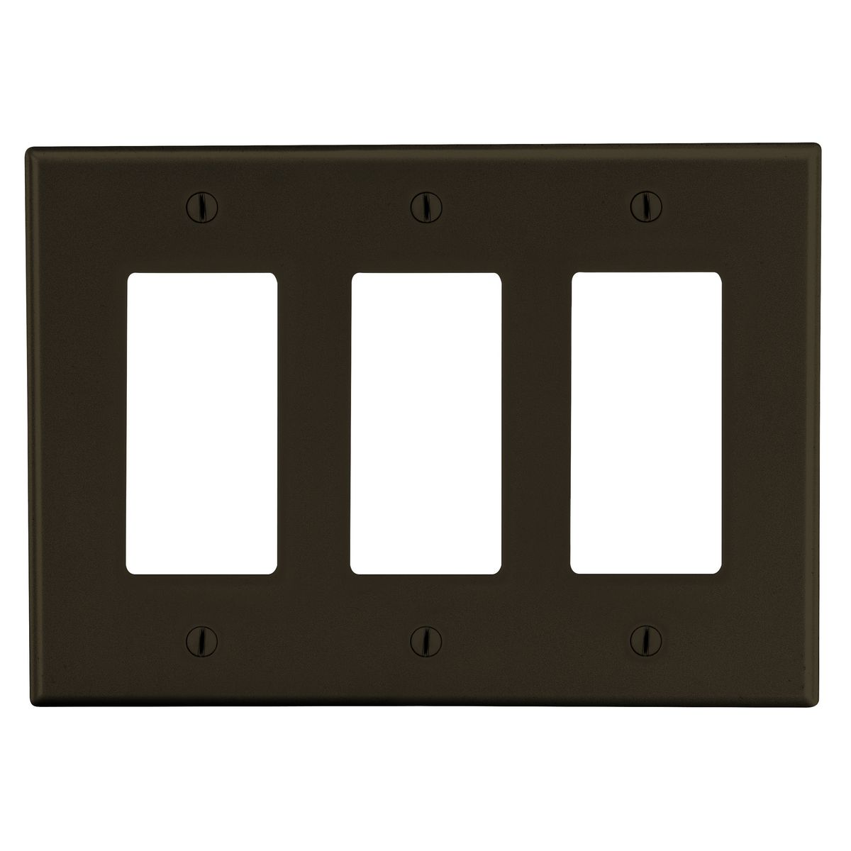 HUBBELL WIRING DEVICE-KELLEMS P263 Rocker Wall Plate, 3 Gangs, Standard, Light Almond, Plastic | CJ3ERK 55KT03
